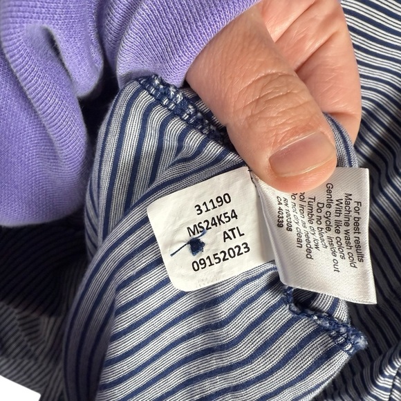 Peter Millar Men’s Striped Performance Polo in White/Navy Size XL - Picture 8 of 9